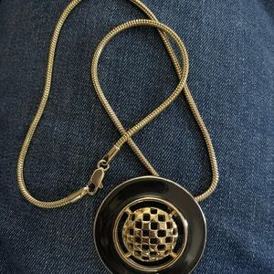 Vintage Enamel Weekender Brooch and Pendant necklace